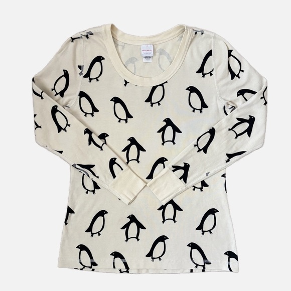 Hanna Andersson Women's Thermal Pajama Top Squeaky the Penguin Medium - Picture 11 of 11
